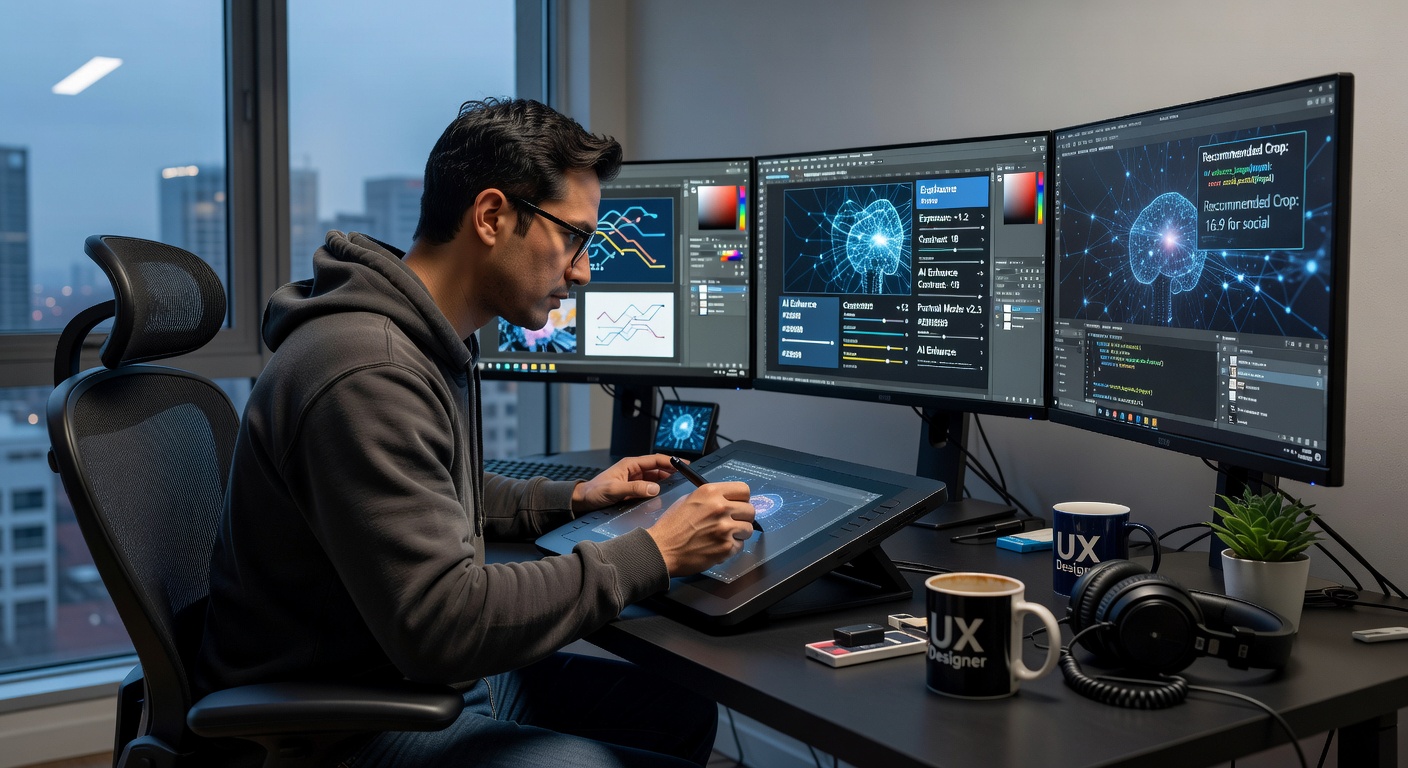 Digital artist retouching with AI assistance