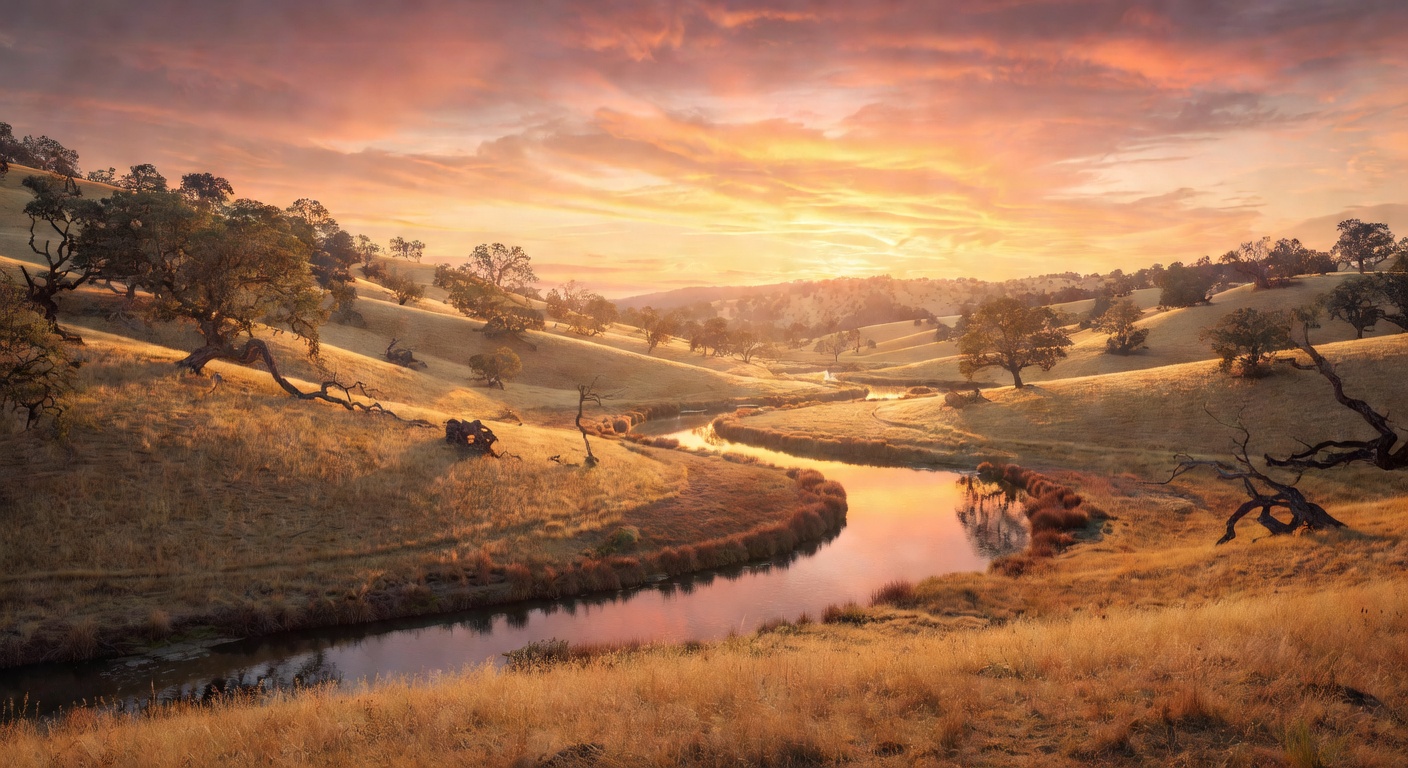 Golden hour natural light